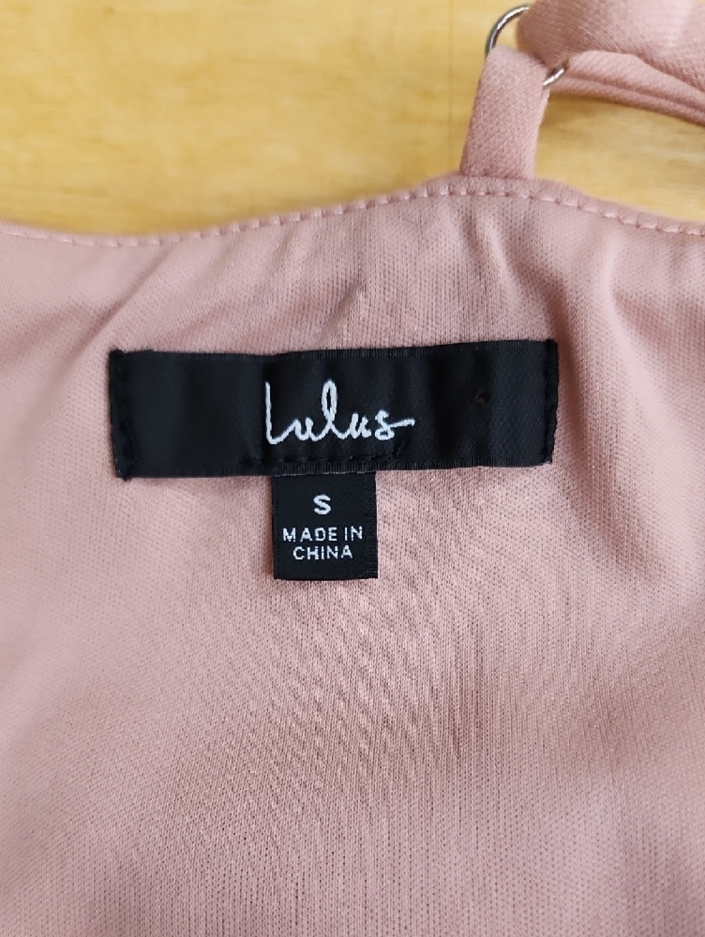 Lulus Pink Satin Slip Mini Dress Draped Bodycon Spaghetti Strap Size Small - Picture 7 of 12